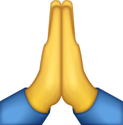 Praying Hands Emoji Meme Template