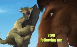 Stop following me Meme Template