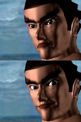 Tekken 1994 Kazuya Mishima smile 2 Meme Template