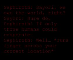Sayori and Sephiroth Meme Template