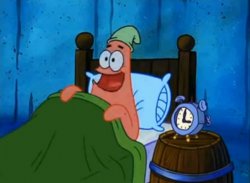 Patrick 3 am in bed Meme Template