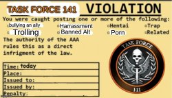 Task Force 141 Violation Meme Template