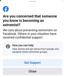 facebook extremism Meme Template