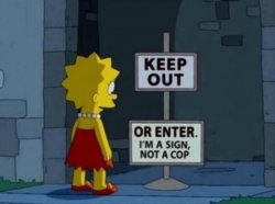 Lisa Simpson Do Not Enter Meme Template