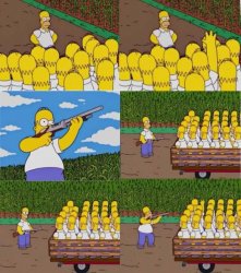 Homer Clones Meme Template