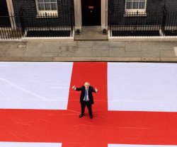 Boris Downing Street St George Flag England Meme Template