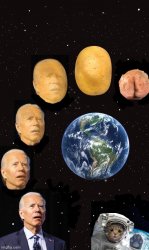 Joe Biden transforming into potato #4 Meme Template