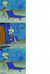 Squidward Chair 3 Panel Meme Template