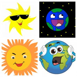 Sun and Earth Meme Template