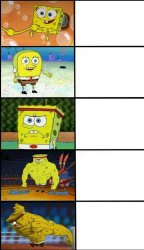 Big Buff Spongebob Meme Template