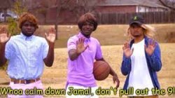 Woah Jamal! Don't pull out the 9! Meme Template
