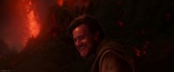 Obi Wan Kenobi on Mustafar #3 smiling Meme Template