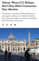 Vatican warns U.S. bishops Meme Template