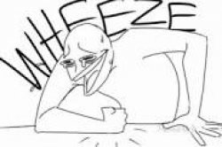 One panel wheeze Meme Template