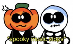 Spooky Music Stops Meme Template