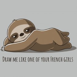 Anime sloth Draw me like one of your French girls Meme Template