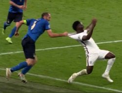 Chiellini vs Saka Meme Template