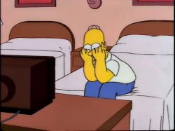 Homer Looking At Old TV Meme Template