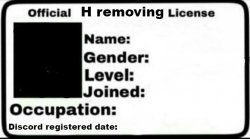 official h removing license Meme Template