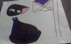 Diff design of my oc, with an unfinished Bell SMP flag Meme Template