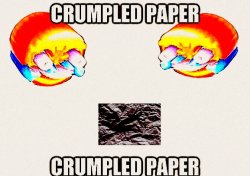 crumpled paper Meme Template