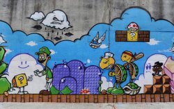 Mario Graffiti Art Meme Template