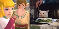 Zelda Link Gato Cena Meme Template