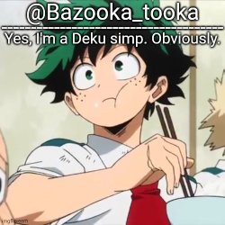 Deku simp Meme Template