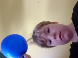 Ballon making hair stand up Meme Template