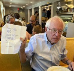 Bernie Diner Meme Template