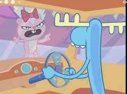 Angry girl from Happy tree Friends Meme Template