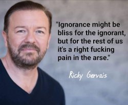 Ricky Gervais quote Meme Template