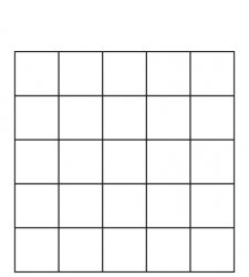 Blank five by five Bingo grid Meme Template