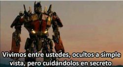 Optimus - Estamos entre ustedes Meme Template