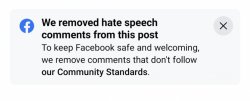 Facebook removed hate speech community standards Meme Template