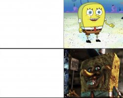 Friendly Spongebob Spongebob on crack Meme Template