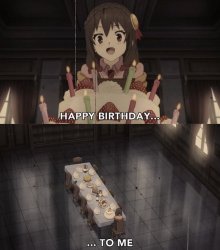 happy birthday to me anime Meme Template