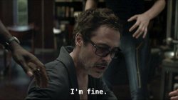 Tony Stark I'm fine Meme Template