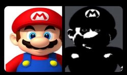 Mario V.S. Dark Mario Meme Template