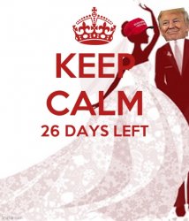 Trump keep calm 26 days left Meme Template