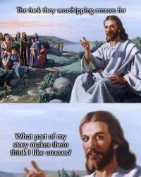 Jesus cross Meme Template