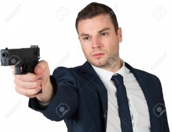 Man pointing gun Meme Template