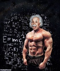 Buff Albert Einstein Meme Template