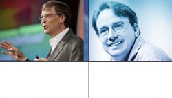 Bill Gates Vs Linus Torvalds Meme Template