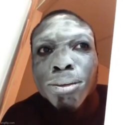 black guy with powder on his face Meme Template