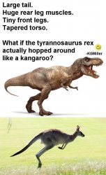 T. rex kangaroo Meme Template