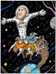Jeff Bezos in space Meme Template