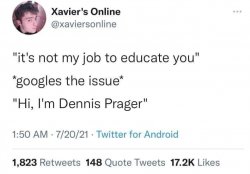 Hi I’m Dennis Prager Meme Template