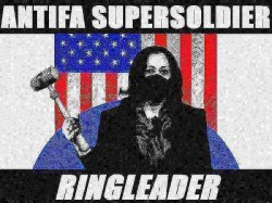 Kamala Harris ANTIFA supersoldier ringleader deep-fried 2 Meme Template