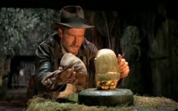 Indiana Jones Golden Idol sandbag Meme Template